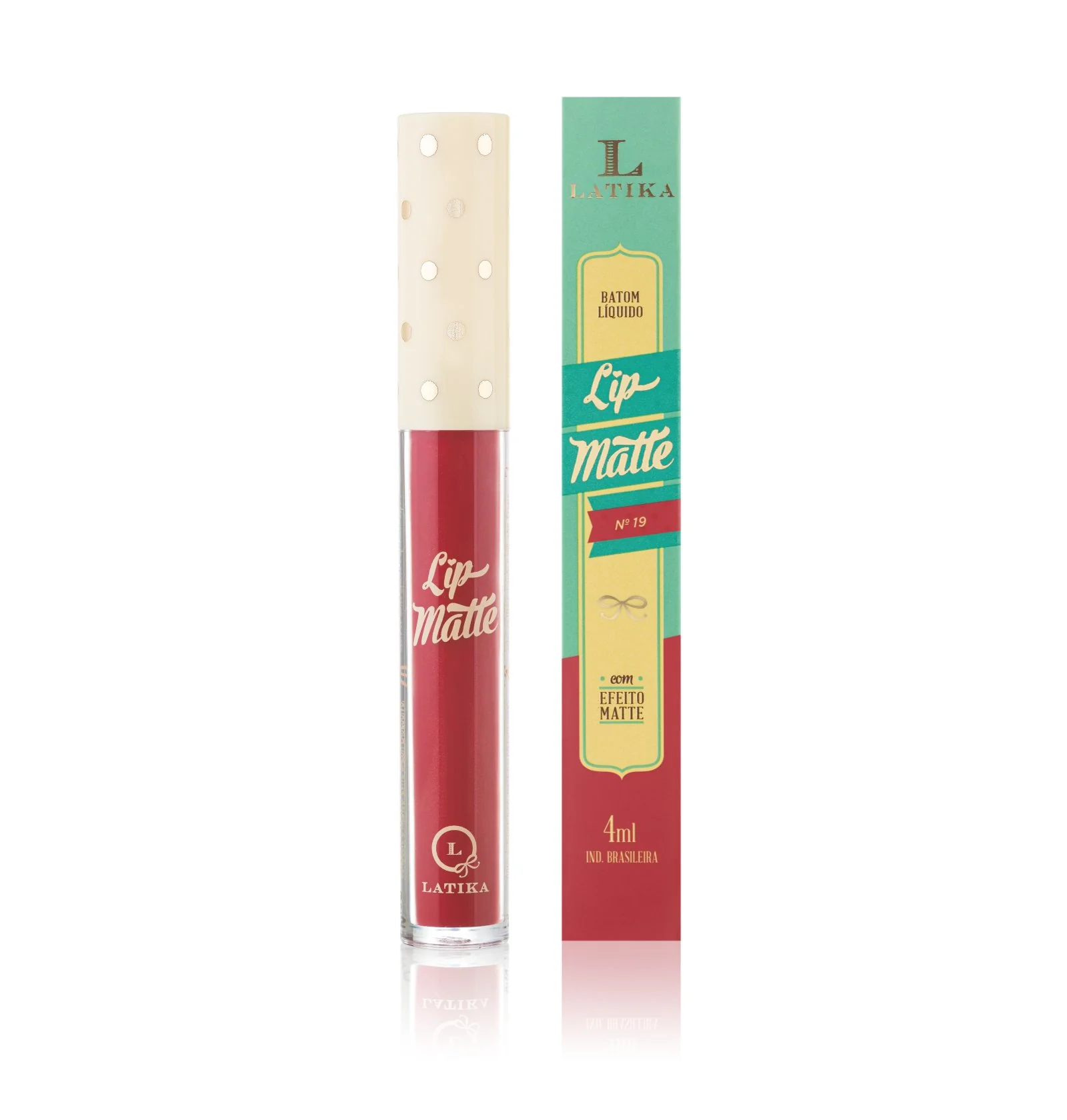 Batom Líquido Latika Lip Matte Vermelho nº19